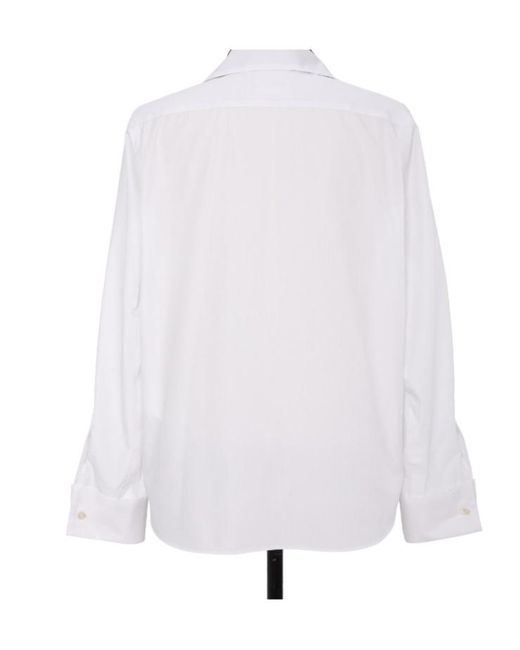 Sacai White Tie-Detail Shirt for men