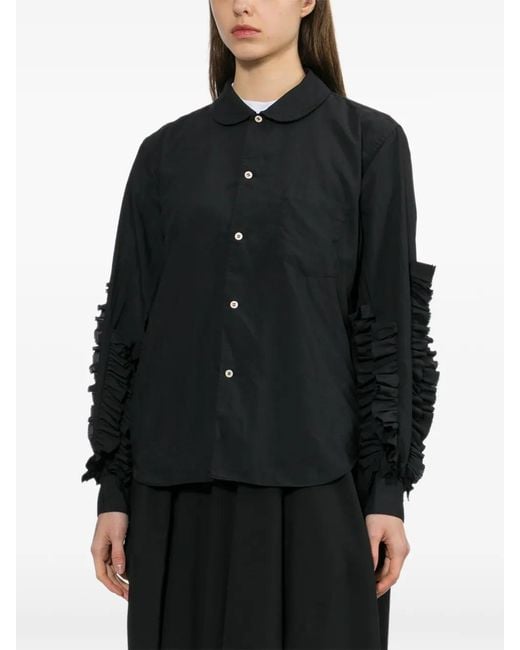 Comme des Garçons Black Ruffled Shirt for men