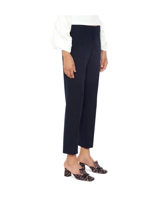 Dries Van Noten Blue High Waist Dress Trousers