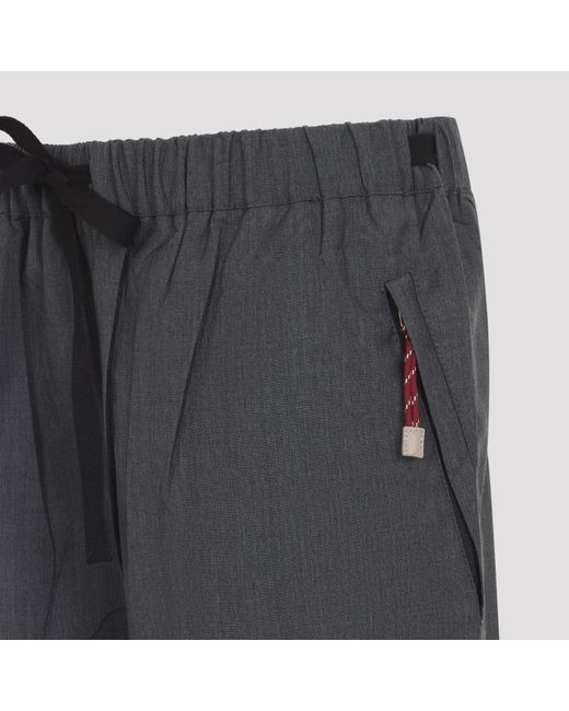 Prada Blue Drawstring Relaxed Pants