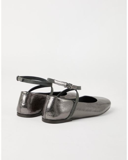 Brunello Cucinelli Multicolor Metallic-Effect Ballet Flats