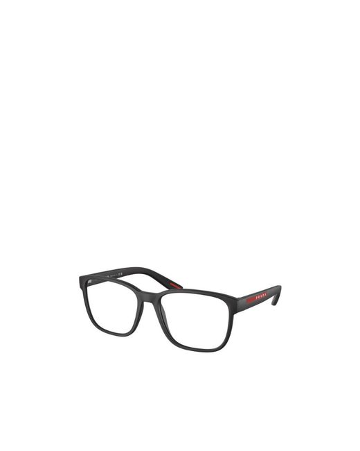 Prada Linea Rossa White Prada Eyewear Linea Rossa Square Frame Glasses for men