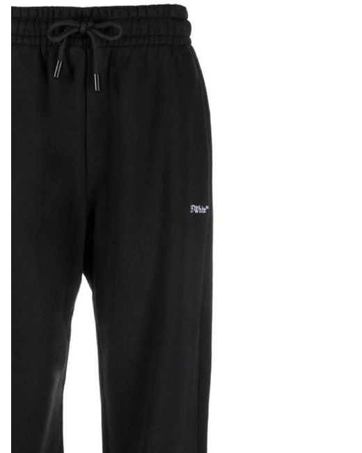 Off-White c/o Virgil Abloh Black Bookish Logo-Embroidered Track Pants