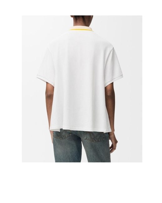 Loewe White Contrast Trim Polo Shirt