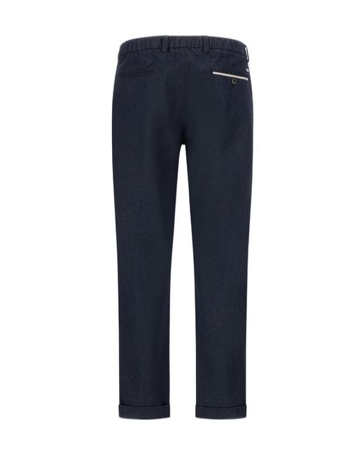Herno Blue Elasticated Waist Trousers for men