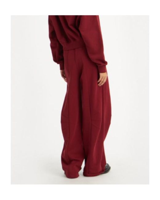 ROTATE BIRGER CHRISTENSEN Red Terry Back Sweatpants