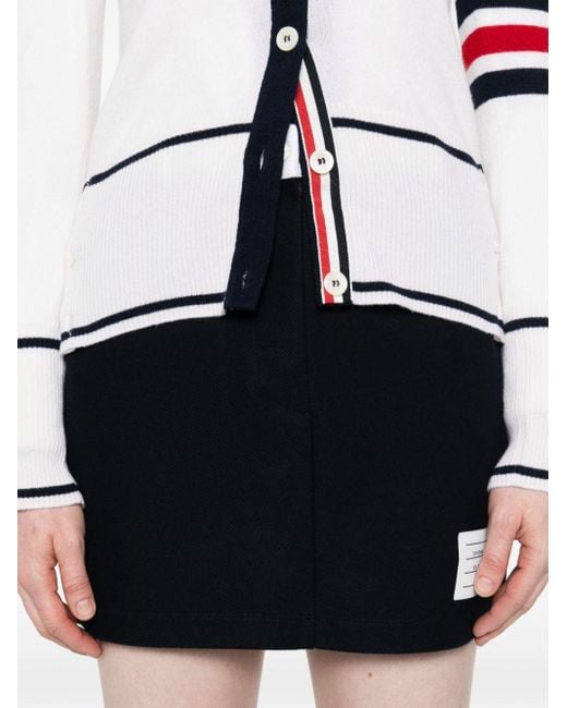 Thom Browne Black Contrast Waistband Mini Skirt