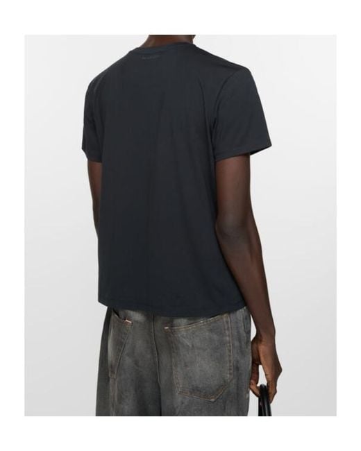 Acne Black Regular Fit T-Shirt for men