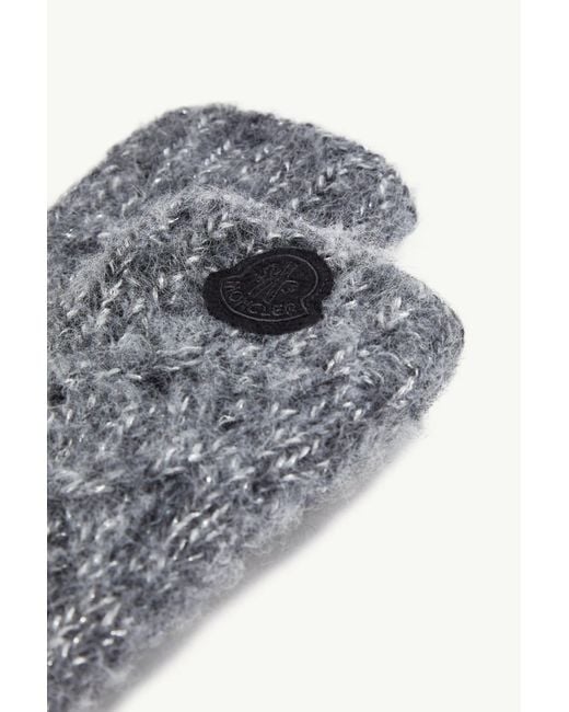 Moncler Blue Alpaca Blend Gloves