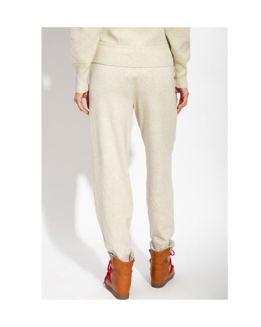 Isabel Marant White Kira Drawstring Knitted Trousers