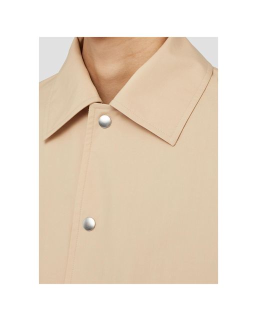 Jil Sander Natural Logo Printed Button-Up Jacket for men