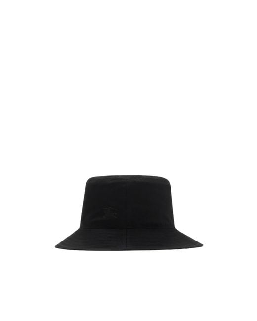 Burberry Black Reversible Gabardine Pull-On Bucket Hat for men