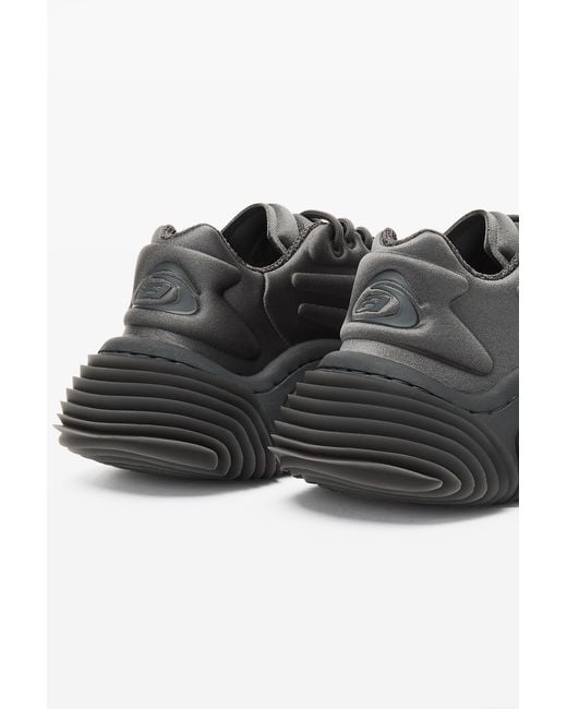 Alexander Wang Gray Vortex Metallic Low-Top Sneakers