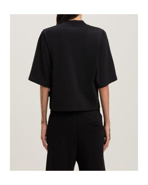 Palm Angels Black Logo Cropped T-Shirt
