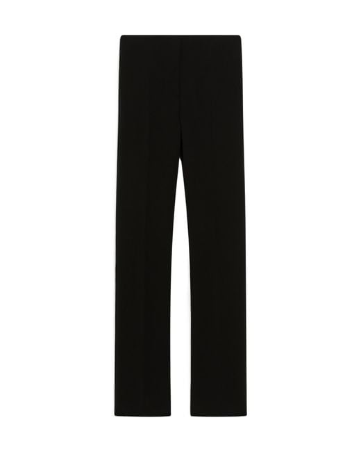 Sportmax Black Logo Patch Zip Detailed Trousers