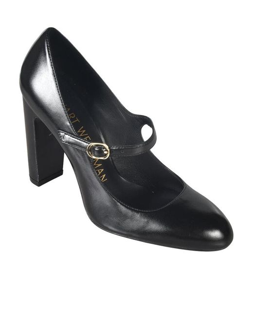 Stuart Weitzman Black Thick Heels