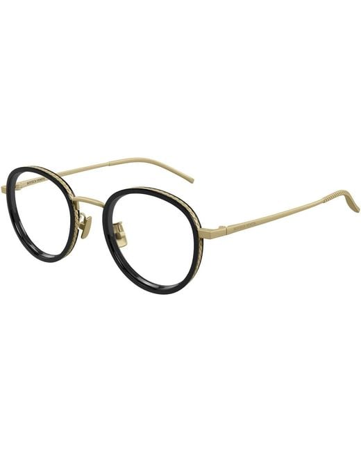 Bottega Veneta White Eyewear Oval Frame Glasses for men