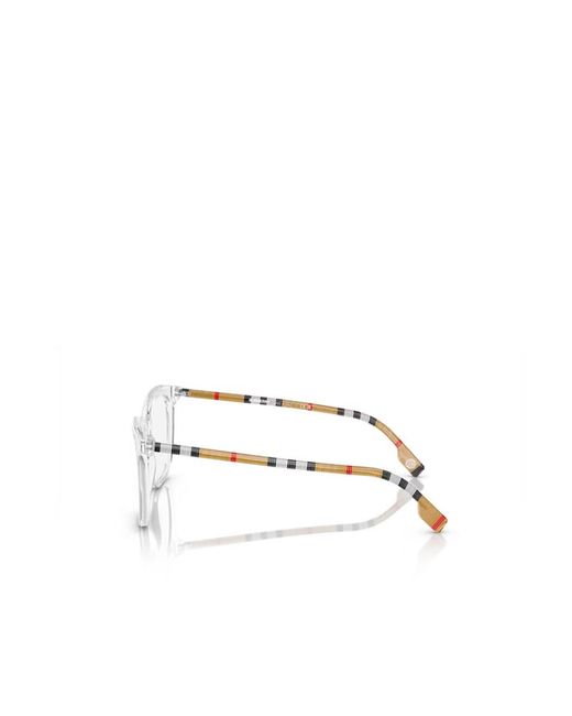 Burberry White Eyewear Square Frame Glasses