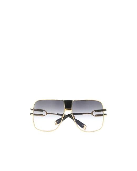 Balmain White Gradient Lens Logo Sunglasses