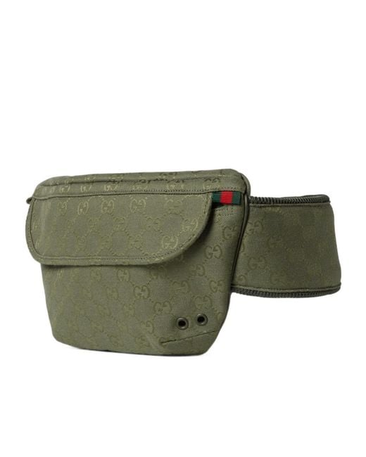 Gucci Green Gg Monogrammed Belt Bag for men