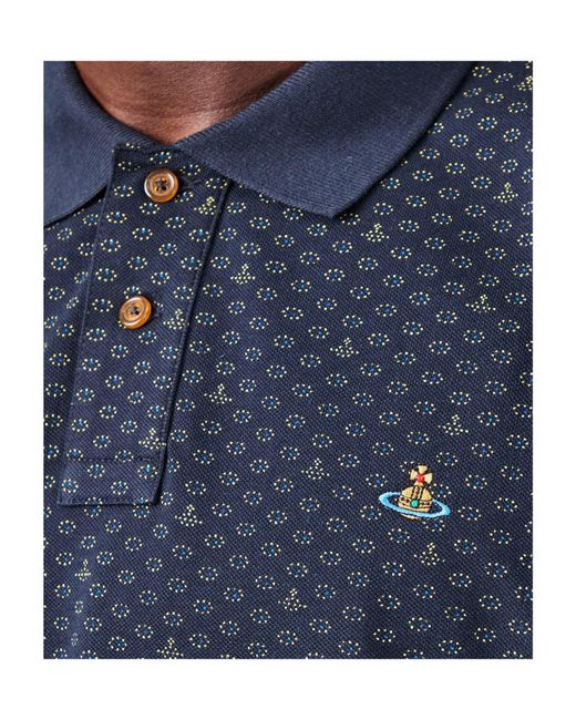 Vivienne Westwood Blue Short-Sleeved Polo Shirt for men