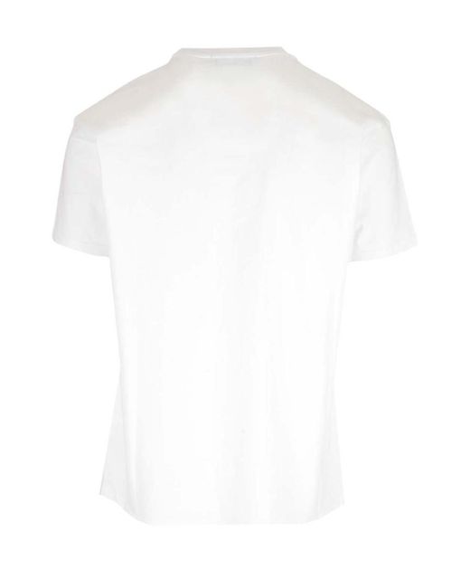 Vivienne Westwood Natural Logo Embroidered Crewneck T-Shirt for men