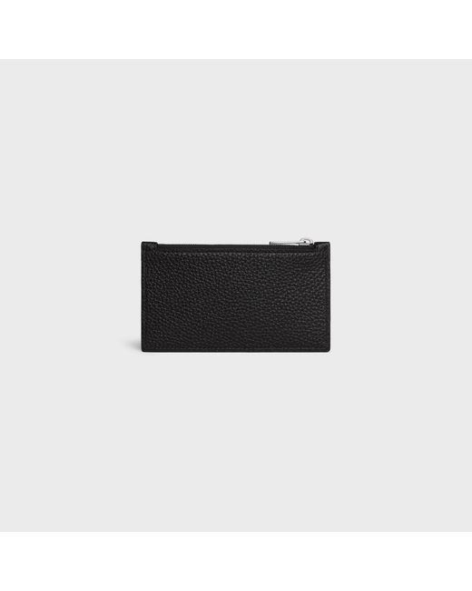 Céline Black Zipped Compact Card Holder for men
