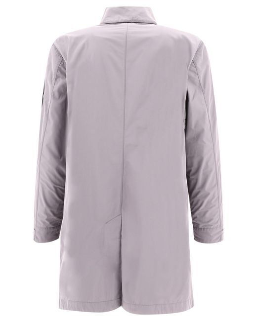 Stone Island Purple Compass-Motif Coat for men