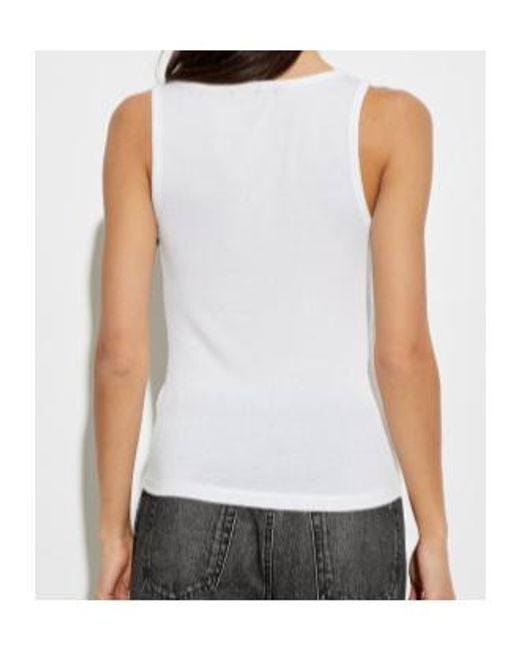 Rag & Bone White Sleeveless Top