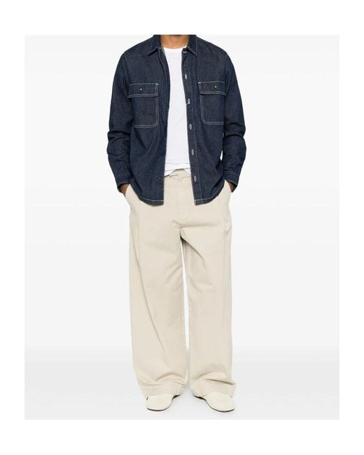 Samsøe & Samsøe Blue Long-Sleeved Shirt for men