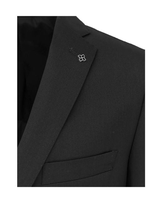Tagliatore Black Long-Sleeved Suit And Trousers Set for men