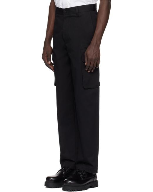 Givenchy Blue Logo Embroidered Cargo Pants for men