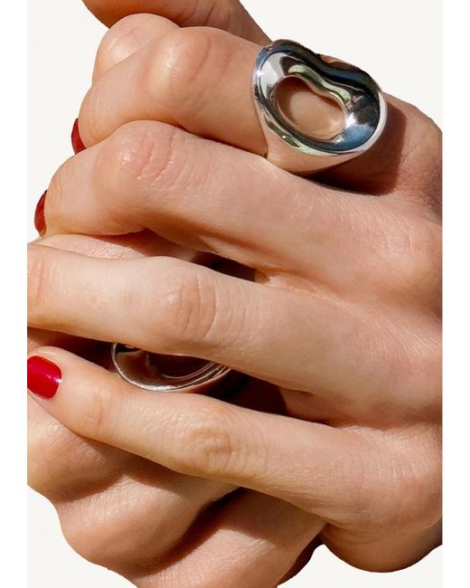 Charlotte Chesnais Black Logo Ring