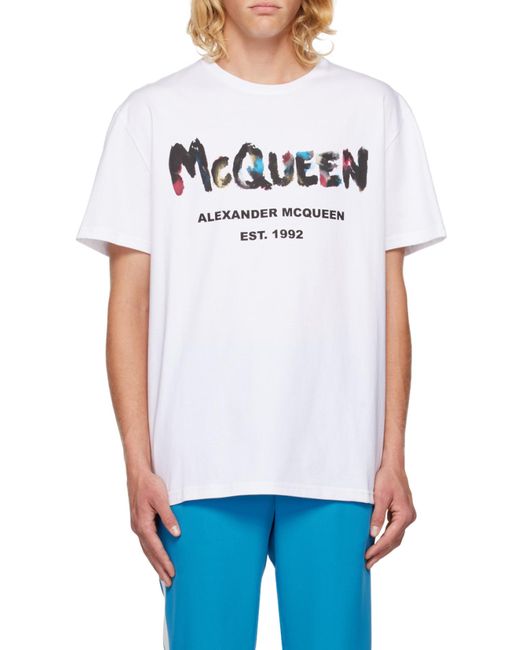 McQueen White T-Shirts for men