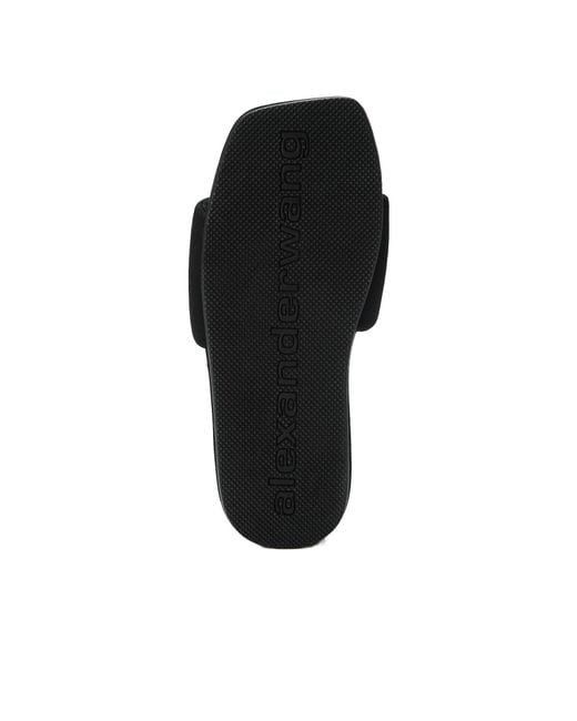 Alexander Wang Black Aw Slash Knitted Pool Slides