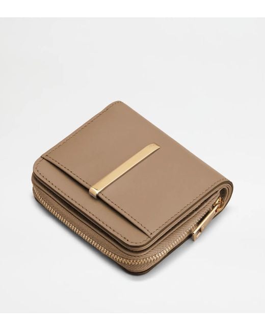 Tod's Brown Zip-Around Wallet