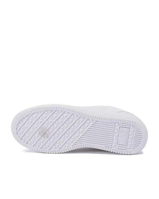 EA7 White Lace-Up Logo-Print Trainers for men