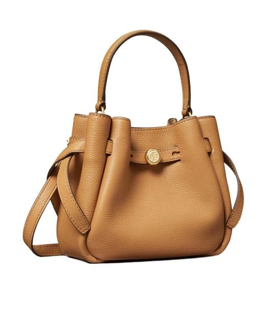 Tory Burch Brown Romy Mini Bucket Bag
