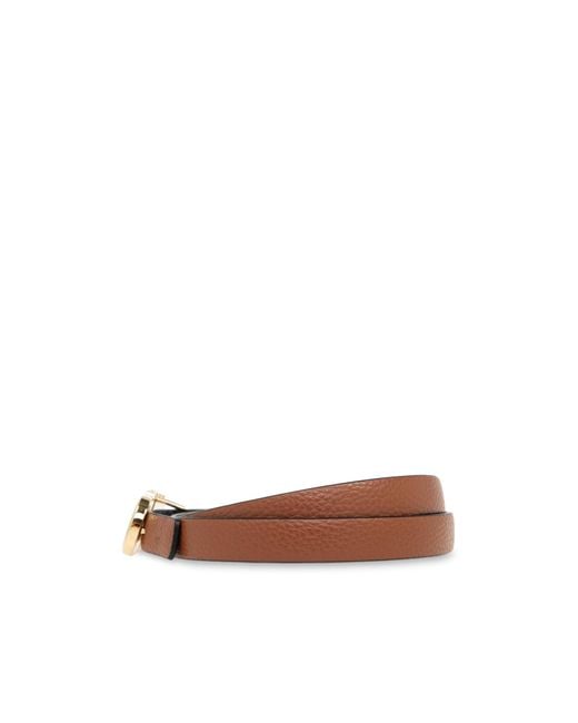 Ferragamo White Logo Double-Sided Belt