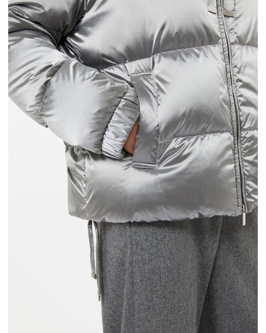 Max Mara Gray The Cube Padded Satin Puffer Jacket