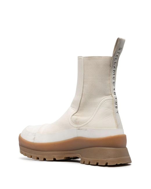 Stella McCartney White Trace Chelsea Boots