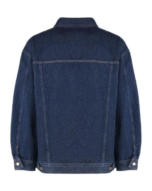 A.P.C. Blue Elvis Buttoned Denim Jacket for men