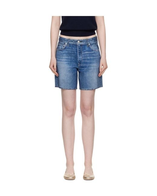 Rag & Bone Blue Miramar Kaia Shorts
