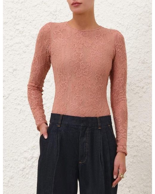 Zimmermann Pink Long-Sleeved Jumpsuit