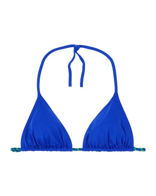 Eres Blue Toupie Triangle Bikini Top