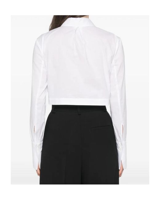 Patrizia Pepe White Poplin Bodysuit Shirt