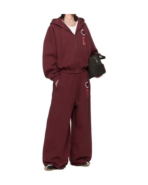 Lu'u Dan Purple Bruce Lee X Collaboration Gym Drawstring Sweatpants for men