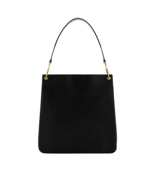Jil Sander Black Logo-Detailed Shoulder Bag