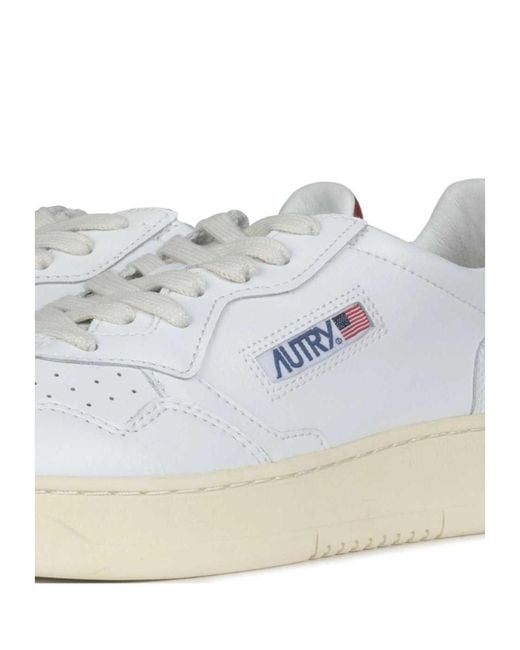 Autry White Medialist Low-Top Sneakers