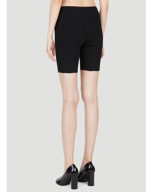 Rabanne Blue Logo Embroidered Cycling Shorts